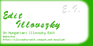 edit illovszky business card